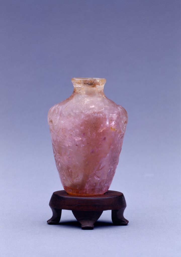 图片[1]-Tourmaline carved double bat snuff bottle-China Archive